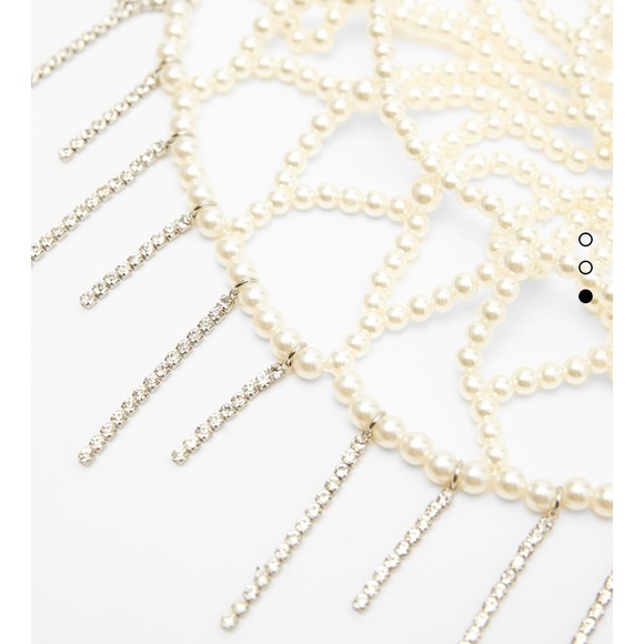 GORGEOUS ZARA NWT Jewel Pearl Cap - Picture 13 of 16